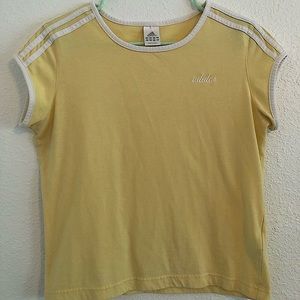 Womens Yellow Adidas T-Shirt